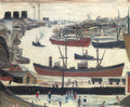 L S Lowry Shipping, Sunderland A4 Art Photo Print 1