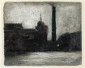 L S Lowry Silhouette Of Factories, Lancashire A4 Photo Print 1