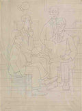 L S Lowry Speculators 1 A4 Art Photo Print