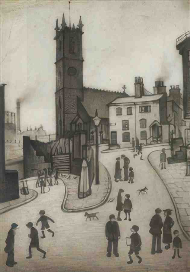 L S Lowry St Michael And All Angels, Angel Meadow, Manchester(1) A4 Photo Print 1