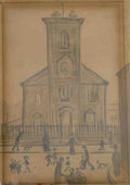 L S Lowry St Stephens Church (Study) A4 Photo Print