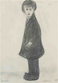 L S Lowry Standing Figure, Ormskirk A4 Photo Print 1