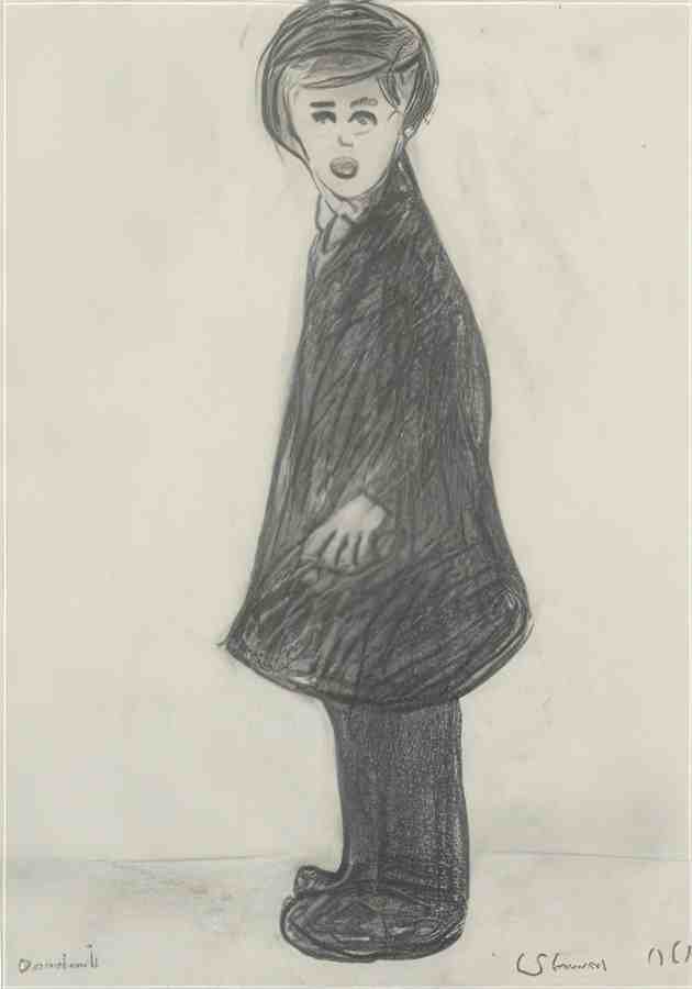 L S Lowry Standing Figure, Ormskirk A4 Art Photo Print