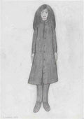 L S Lowry Standing Girl, Full Length A4 Photo Print