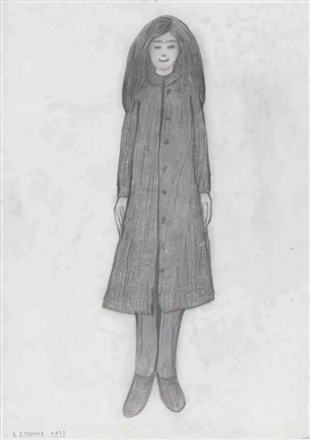 L S Lowry Standing Girl, Full Length A4 Photo Print