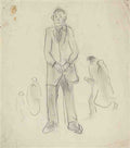 L S Lowry Standing Man (2) A4 Photo Print