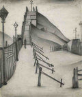 L S Lowry Steps 2 A4 Art Photo Print
