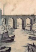L S Lowry Stockport Viaduct (2) A4 Photo Print
