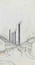 L S Lowry Street In Cwm, South Wales A4 Photo Print