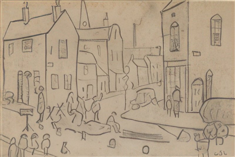 L S Lowry Street Scene 2 A4 Art Photo Print 1