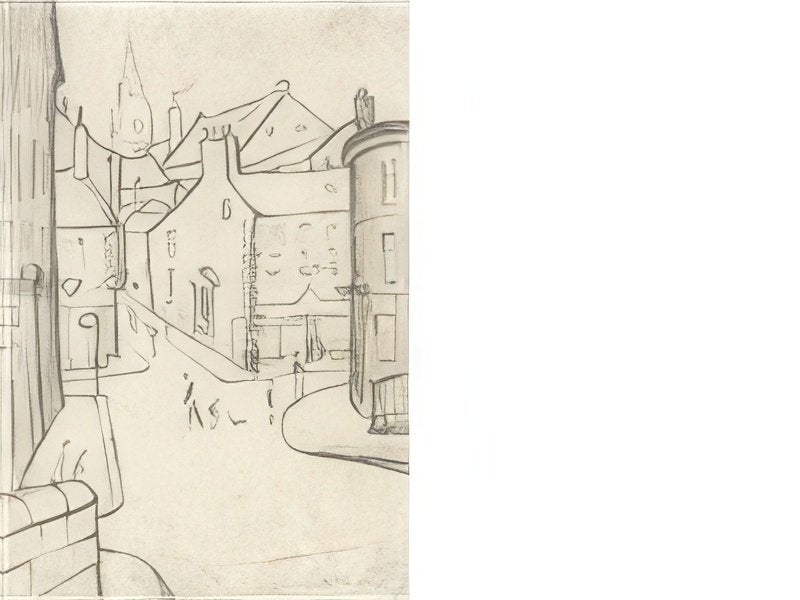 L S Lowry Street Scene, Berwick On Tweed A4 Photo Print 1