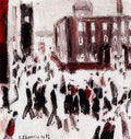 L S Lowry Street Scene, Factory Gates 1 A4 Art Photo Print 1
