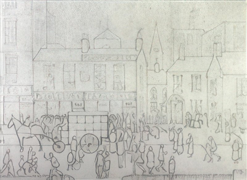 L S Lowry Street Scene 14 A4 Art Photo Print 1