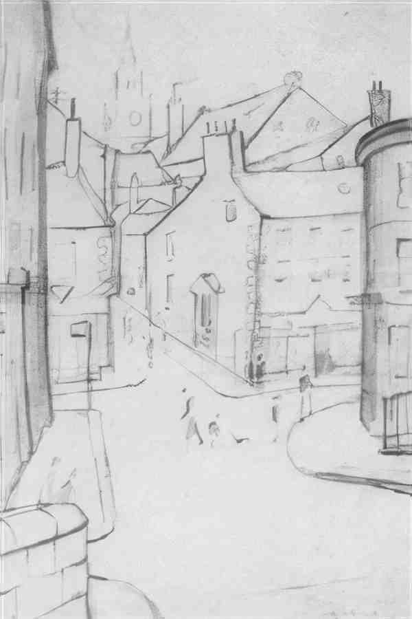 L S Lowry Street Scene 25 A4 Art Photo Print