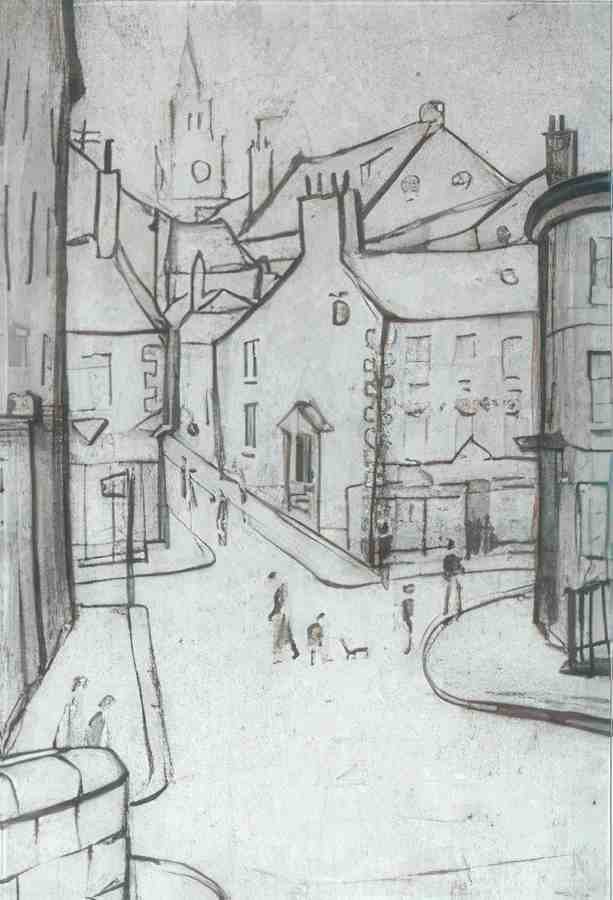 L S Lowry Street Scene 27 A4 Art Photo Print