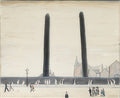 L S Lowry Street Scene 3 A4 Art Photo Print 1