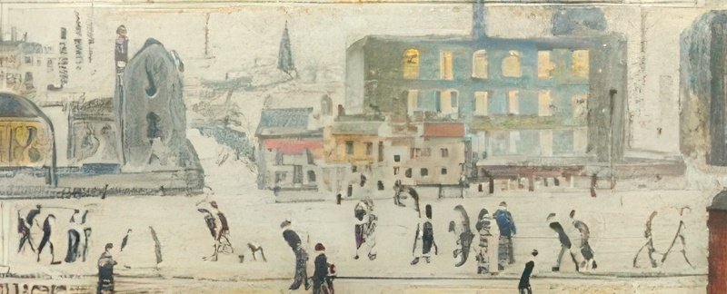 L S Lowry Street Scene(5) A4 Photo Print 1