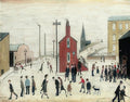 L S Lowry Street Scene(6) A4 Photo Print 1