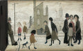 L S Lowry Street Scene(7) A4 Photo Print 1