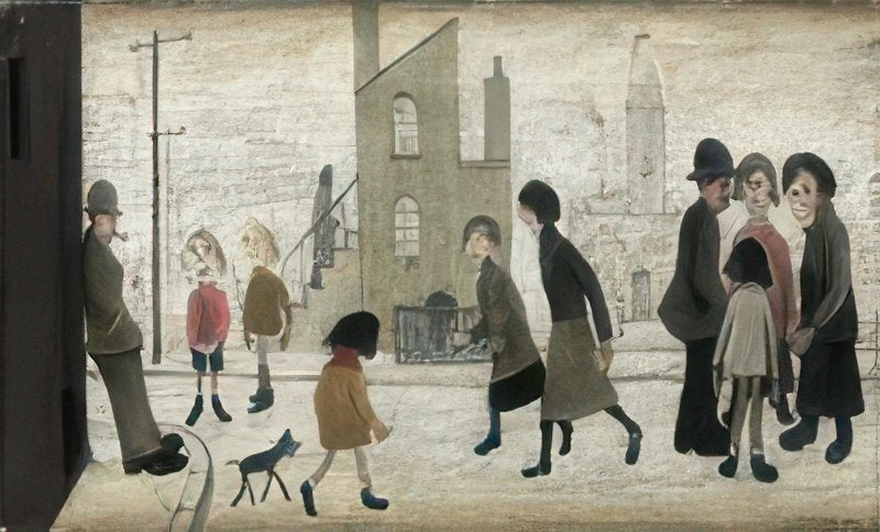 L S Lowry Street Scene 7 A4 Art Photo Print 1