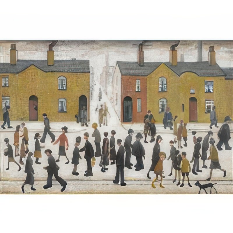 L S Lowry Street Scene 8 A4 Art Photo Print 1