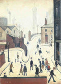 L S Lowry Street With Tower 1 A4 Art Photo Print
