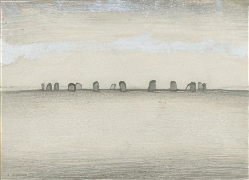 L S Lowry Study For The Stone Circle, Cornwall A4 Photo Print 1