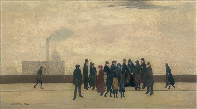 L S Lowry Sudden Illness 1 A4 Art Photo Print 1