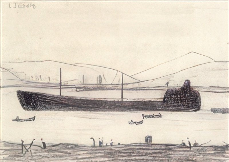 L S Lowry Tanker At Anchor 1 A4 Art Photo Print 1