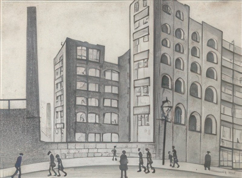 L S Lowry Tenements, Jersey Street, Manchester A4 Photo Print 1