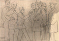 L S Lowry The Argument (2) A4 Photo Print 1