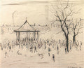L S Lowry The Bandstand, Peel Park A4 Art Photo Print 1