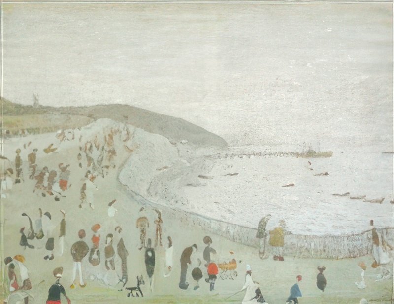 L S Lowry The Beach At Penarth 2 A4 Art Photo Print 1