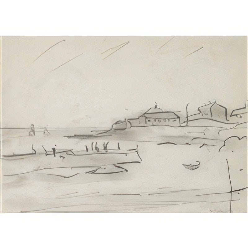 L S Lowry The Beach At Seaburn, Sunderland A4 Art Photo Print 1