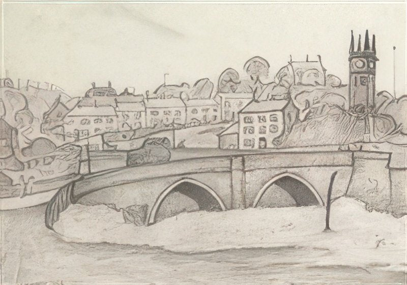 L S Lowry The Bridge, Ringley A4 Art Photo Print 1