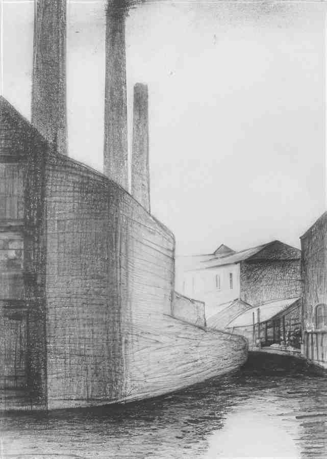 L S Lowry The Canal, Ancoats A4 Photo Print