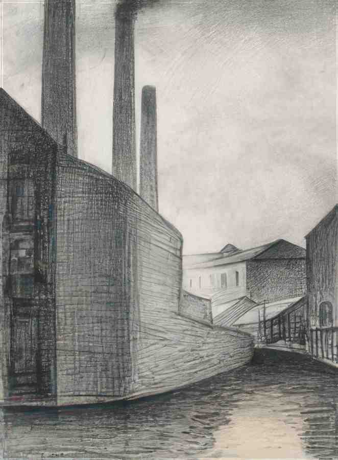 L S Lowry The Canal, Ancoats, Manchester A4 Photo Print