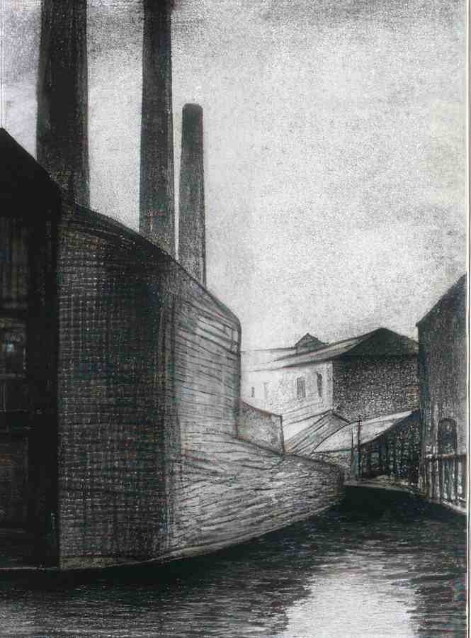 L S Lowry The Canal, Ancoats 1 A4 Art Photo Print