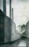 L S Lowry The Canal, Ancoats 2 A4 Art Photo Print