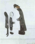 L S Lowry The Encounter(1) A4 Photo Print