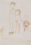 L S Lowry The Family (2) A4 Photo Print