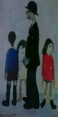L S Lowry The Family 1 A4 Art Photo Print