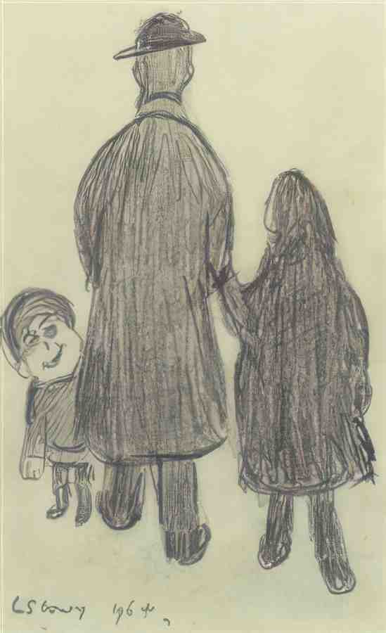 L S Lowry The Family(2) A4 Photo Print 1