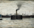 L S Lowry The Ferry, South Shields A4 Photo Print 1