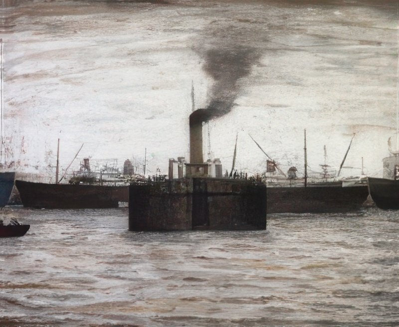 L S Lowry The Ferry, South Shields 1 A4 Art Photo Print 1