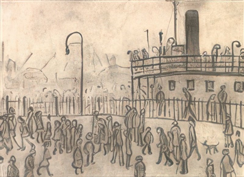 L S Lowry The Ferry, South Shields(2) A4 Photo Print 1
