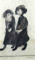 L S Lowry The Gossips, Two Ladies A4 Photo Print