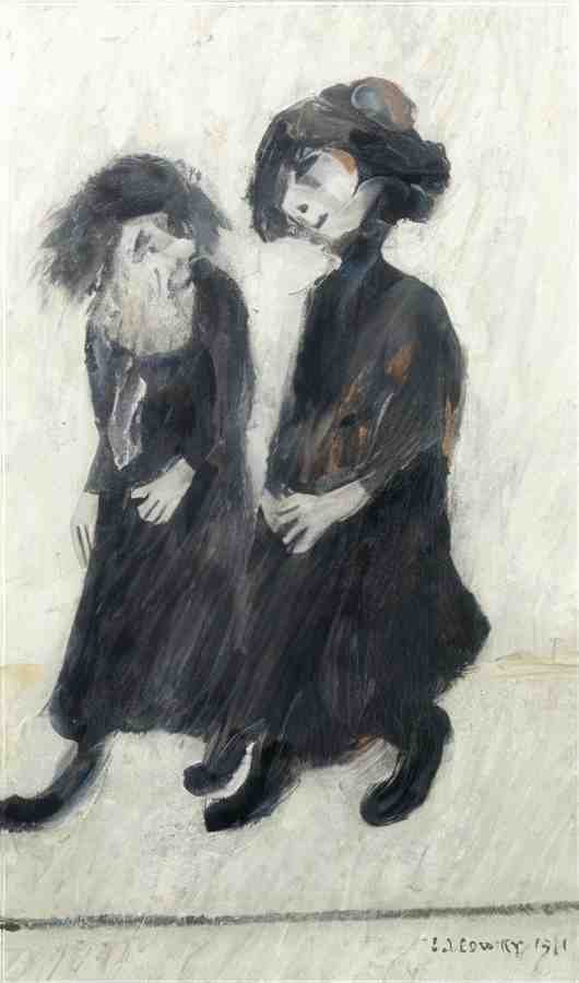 L S Lowry The Gossips, Two Ladies A4 Photo Print