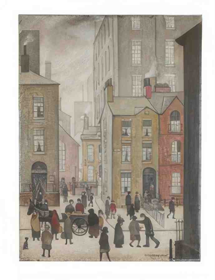 L S Lowry The Hawkers Cart(1) A4 Photo Print 1