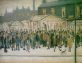 L S Lowry The Lino Market, Oldham A4 Art Photo Print 1
